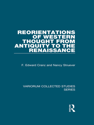 cover image of Reorientations of Western Thought from Antiquity to the Renaissance